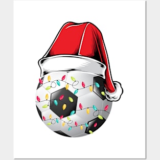 Christmas Soccer Christmas for Men Boys Kids Posters and Art